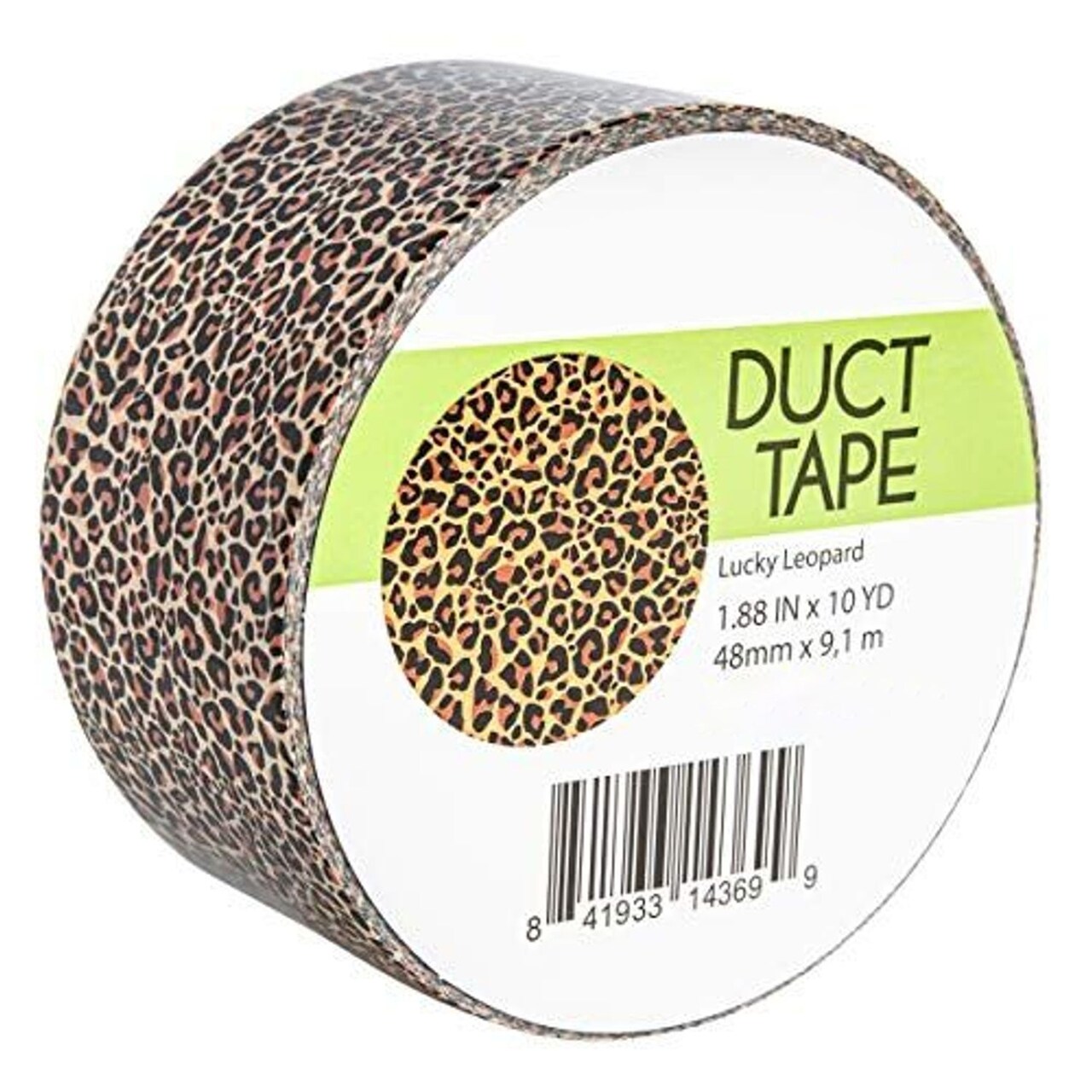 Simply Genius Pattern Duct Tape Heavy Duty, 1.8 In x 10 Yards - Lucky Leopard, Colorful Duct Tape with Printed Designs for Crafts, DIY, and Home Use